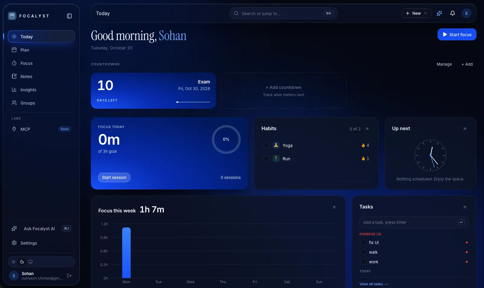 Focalyst app preview